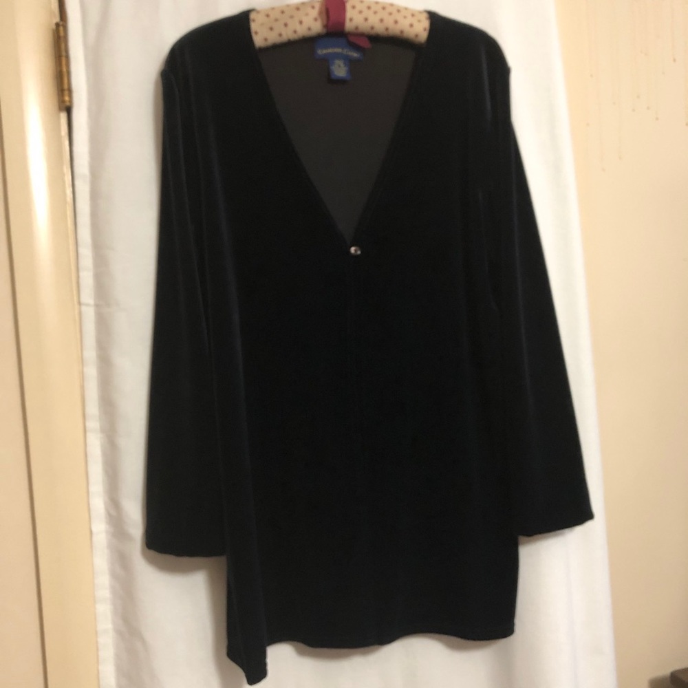 Charter Club vintage black velvet cardigan.